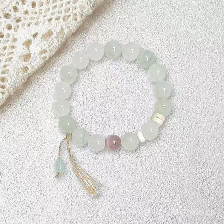 Vòng tay nữ phong cách Trung Quốc cổ điển với đá opal và hạt đá đẹp mắt