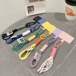 Dây đeo cổ tay ngắn Dây đeo điện thoại sáng tạo Dây đeo điện thoại bằng vải nylon dệt nhiều màu