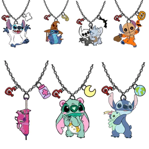 Lilo Stitch Halloween Vòng cổ Anime Ngoại vi Mặt dây chuyền hoạt hình dễ thương