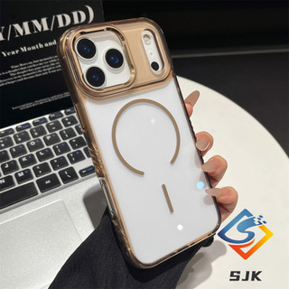Ốp điện thoại trong suốt từ tính pha lê trong suốt sang trọng 17 Series cho IPhone 15 16 17 Pro Max 17Air Vỏ cứng chống sốc