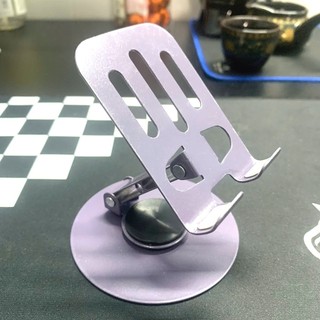 Giá đỡ điện thoại bằng kim loại xoay 360° Đệm silicon chống trượt, có thể gập lại kệ điện thoại nhựa