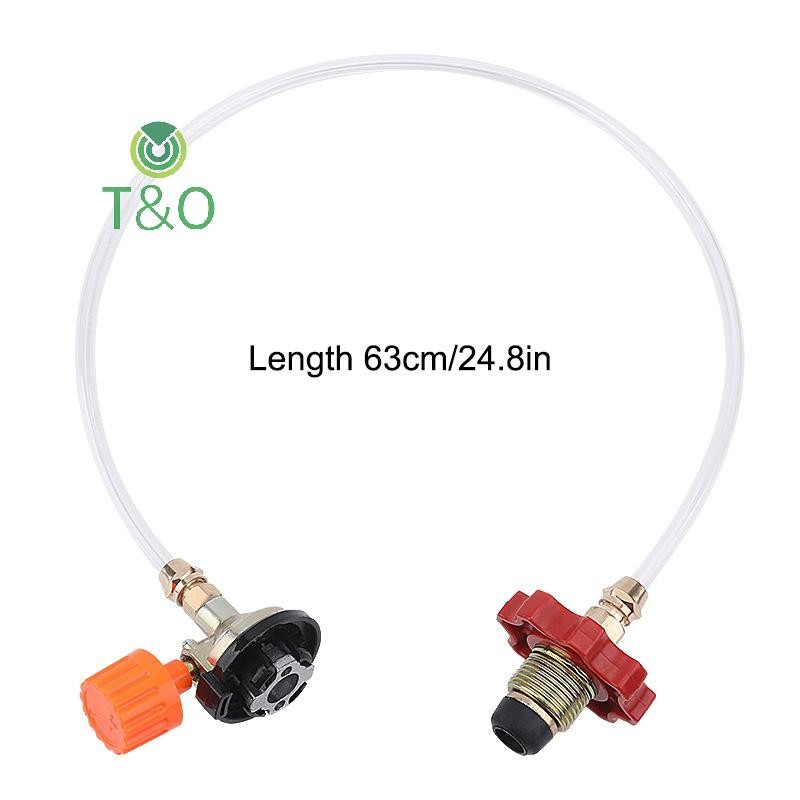[T & O-t] Bếp gas cắm trại Bộ chuyển đổi nạp khí Cassette ngoài trời Van nạp bình xăng Lò gas Phụ kiện van lạm phát [mới]