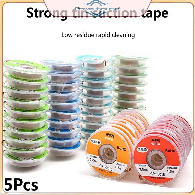 POWER 5 CHIẾC Desoldering Wire Braid Hàn Lưới Bộ phận hàn Độ dư thấp -Công cụ loại bỏ thiếc hàn sạch.