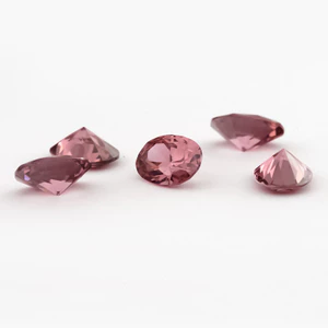 5A Rhodolite Màu Hình Bầu Dục Cắt Cubic Zirconia 15 / 30 Chiếc 3x5mm ~ 10x12mm Đá CZ Rời Cho Trang Sức DIY