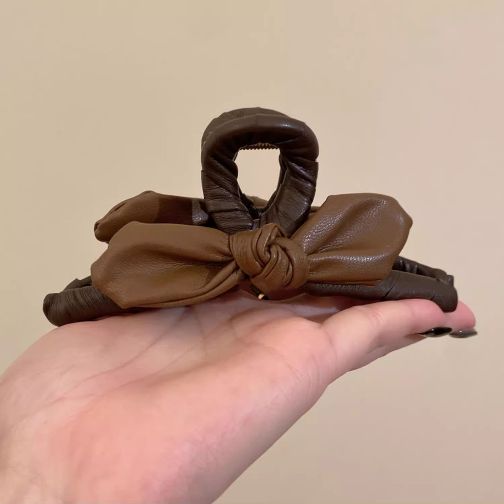 Vintage Da Nơ Cá Mập Kẹp Tóc Nữ