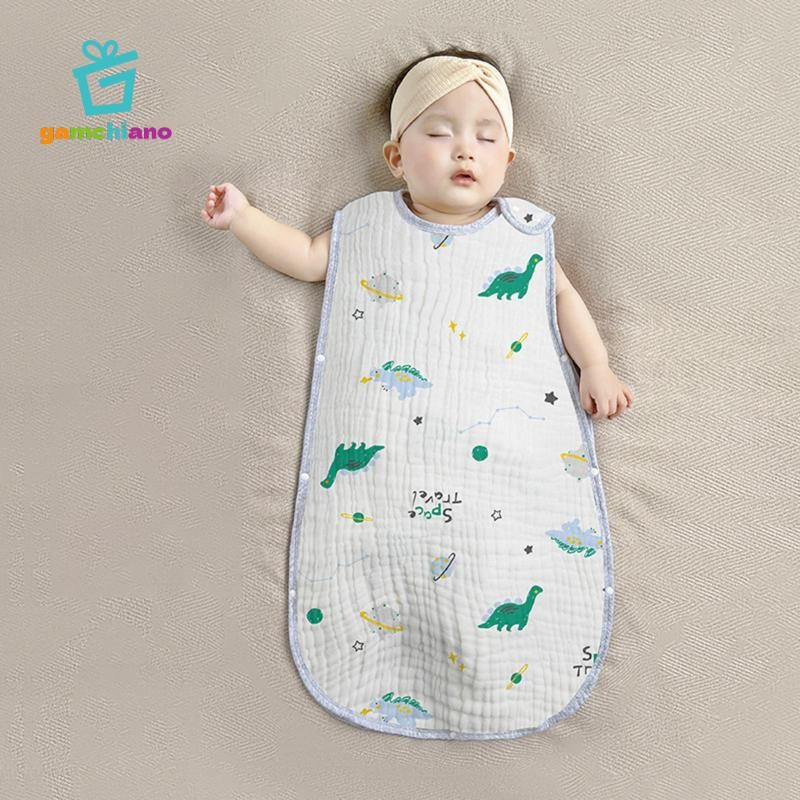 Mặc Chăn Tắm Quà Tặng Chụp Đóng Cửa Thoáng Khí Nhẹ Trẻ Em Áo Vest Túi Ngủ Ngủ Bao Mầm Non Vest Túi