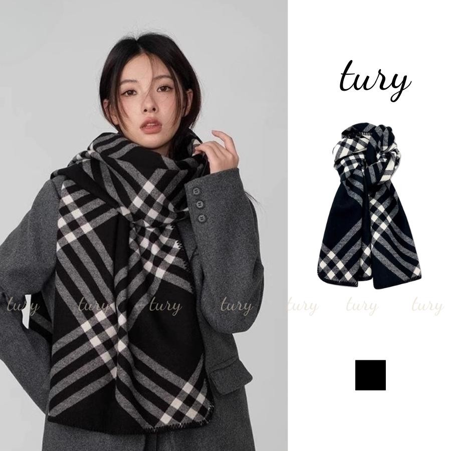 Khăn Quàng Cổ Len Unisex Nam Nữ - Tury - Khăn Len Phối Họa Tiết Kẻ Sọc - LN132