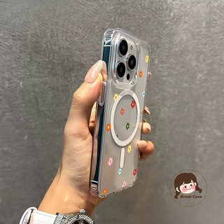 Ốp Điện Thoại Sạc Không Dây Từ Tính Trong Suốt Cho OPPO Find X8S X8 X7 Ultra X6 X5 X3 Pro Lite Neo 5G 4G Vỏ Trái Tim Hoa Nhỏ Dễ Thương Bảo Vệ Ống Kính Ốp Lưng Chống Sốc