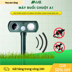 【24H】Máy đuổi động vật ngoài trời năng lượng mặt trời, phát sóng siêu âm tần số thay đổi, hiệu quả với nhiều loại động