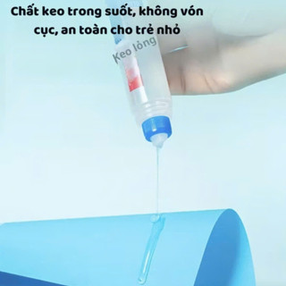 Keo lỏng trong suốt, không vón cục, an toàn cho trẻ em – Dán chắc, tiện lợi, dùng tốt cho văn phòng & học tập