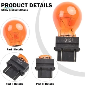 Bộ 10 Bóng Halogen Phanh/Tín Hiệu/Đuôi 3157 3057 3155 3357 3547 4157 Trắng/Hổ Phách