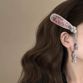 Kẹp tóc thiết kế hình trái tim với kim cương giả, phù hợp dùng hàng ngày ở nhà, văn phòng và ngoại thất