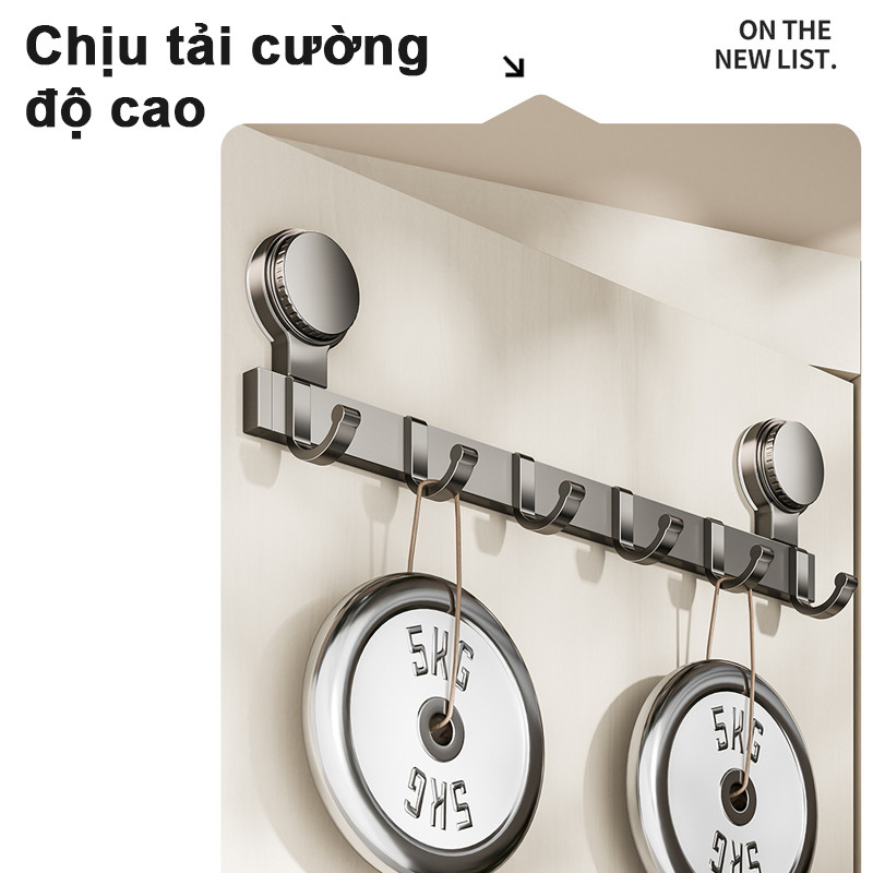 Thanh Móc Treo Đồ Hút Chân Không – Giá Treo Nhôm Chịu Lực, Không Khoan Dán Tường Nhà Tắm Nhà Bếp Đa Năng