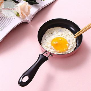 Chảo Chiên Hooudou Thép Không Gỉ Ngăn Dính Nồi Cảm Ứng Tròn Ăn Sáng Chảo Trứng Chiên Nhỏ Có Tay Cầm Dài Tiện Ích Nhà Bếp VN