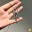 Móc khóa cổ điển Nelace dành cho nữ Mặt dây chuyền cánh trăng cổ điển Trang sức Choker thanh lịch để tặng mới