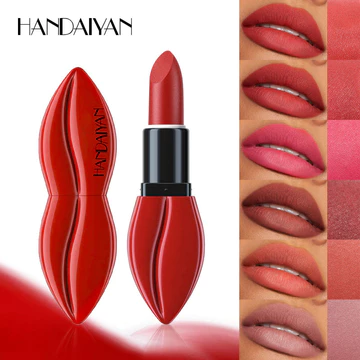 ANDAIYAN Matte Lipstick 6 Màu Son Môi Hình Môi Dễ Màu Chống Thấm Nước Chống Dính Cup Matte Lipstick