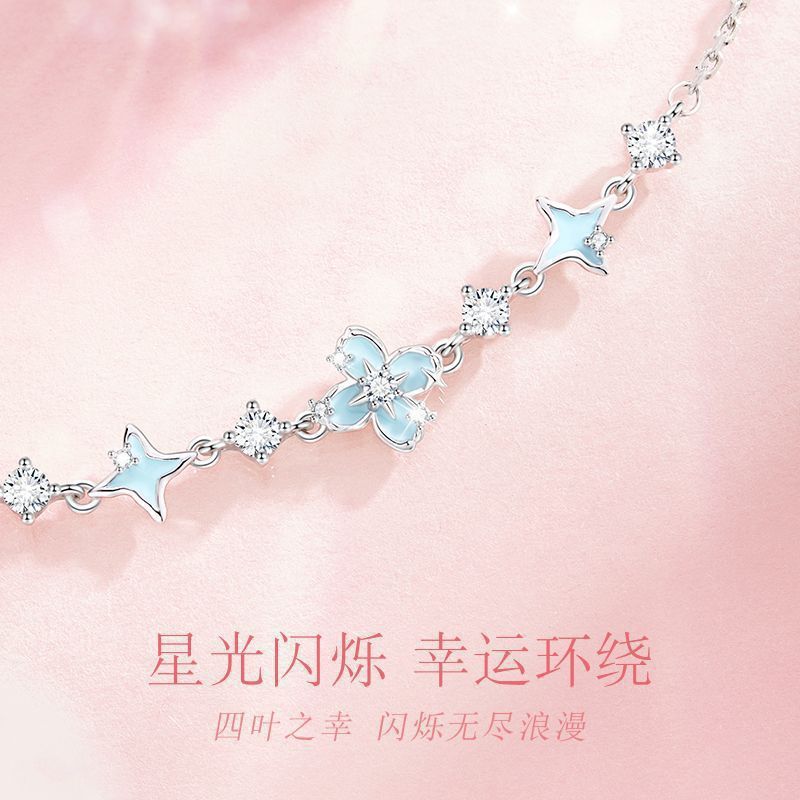 Vòng tay cỏ bốn lá phát sáng thời trang sang trọng nhẹ nhàng