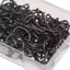 100 Cái / hộp Móc Cá Thép Carbon Cao Bền Cao Cấp Móc Câu Cá Thép Gai Có Nhẫn Cho Phụ Kiện Câu Cá Chép mới