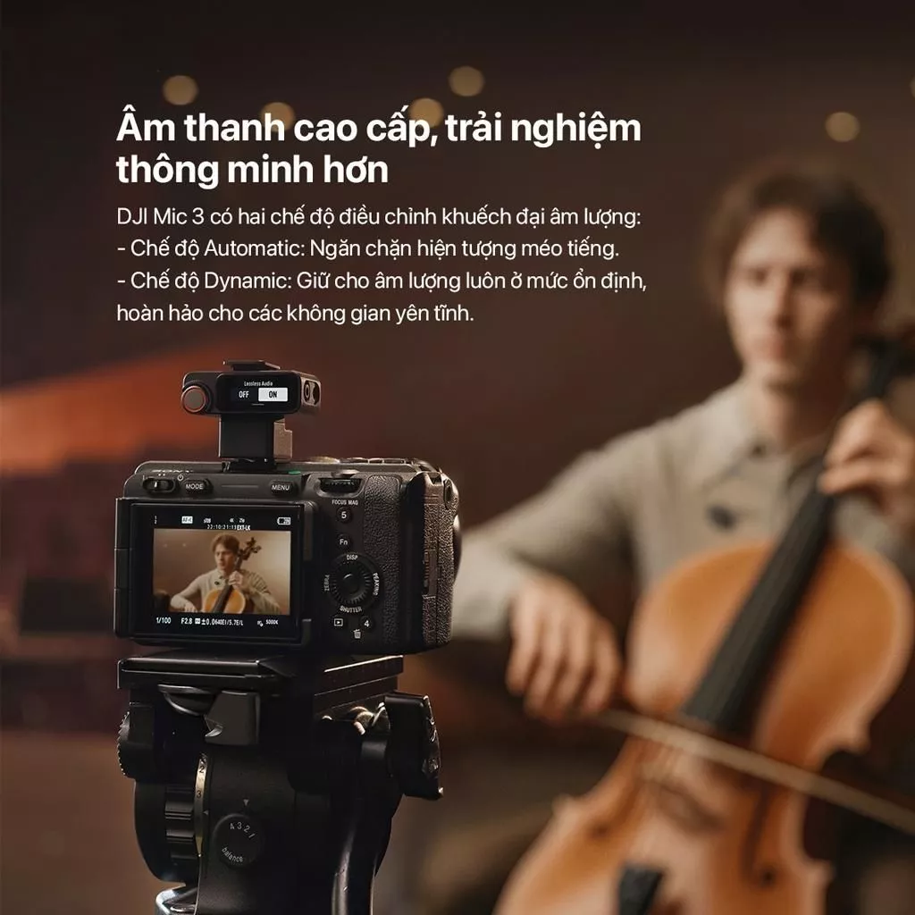DJI Thiết Bị Quay Vlog DJI Mic 3 Thu Âm Gọn Nhẹ Khử Ồn Thông Minh, Camera Hành Động (DJI Mic 3)