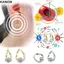 KANGN 2 Đôi Bông Tai Magntherapy Germanium Châm Cứu Cho Lo Âu Và Căng Thẳng Lymphatic Thoát Nước Tai Stud
