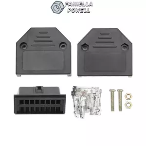 Đầu nối FANIELLAPOWELL Obd2, Thiết bị đầu cuối chốt hợp kim Bao gồm vít & đai ốc Đầu cắm Obd2, Vỏ ABS đa năng Lắp đặt cài đặt Thiết bị chuyển đổi Obd2 Kỹ thuật viên bảo trì