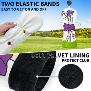 Vỏ bọc nắp câu lạc bộ Golf dành cho nữ Vỏ bảo vệ câu lạc bộ thêu tinh tế số. 1 Gỗ Fairway Gỗ Golf Phụ Kiện Gỗ