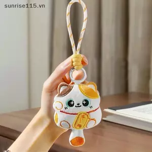 SRVN 1 / 2 Chiếc Linh Vật Mèo Luy Dễ Thương Búp Bê Sang Trọng Đồ Chơi Nhồi Bông Móc Khóa Mặt Dây Chuyền Túi Treo Quà Tặng Lưu Niệm Phước Lành Năm Mới của Trung Quốc.
