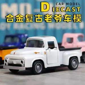 Retro 1 / 36 Hợp Kim Ford Pickup Trẻ Em Mô Hình Kéo Lại Đồ Chơi Ô Tô Bé Trai Có Thể Mở Cửa Quà Tặng Trang Trí Quà Tặng