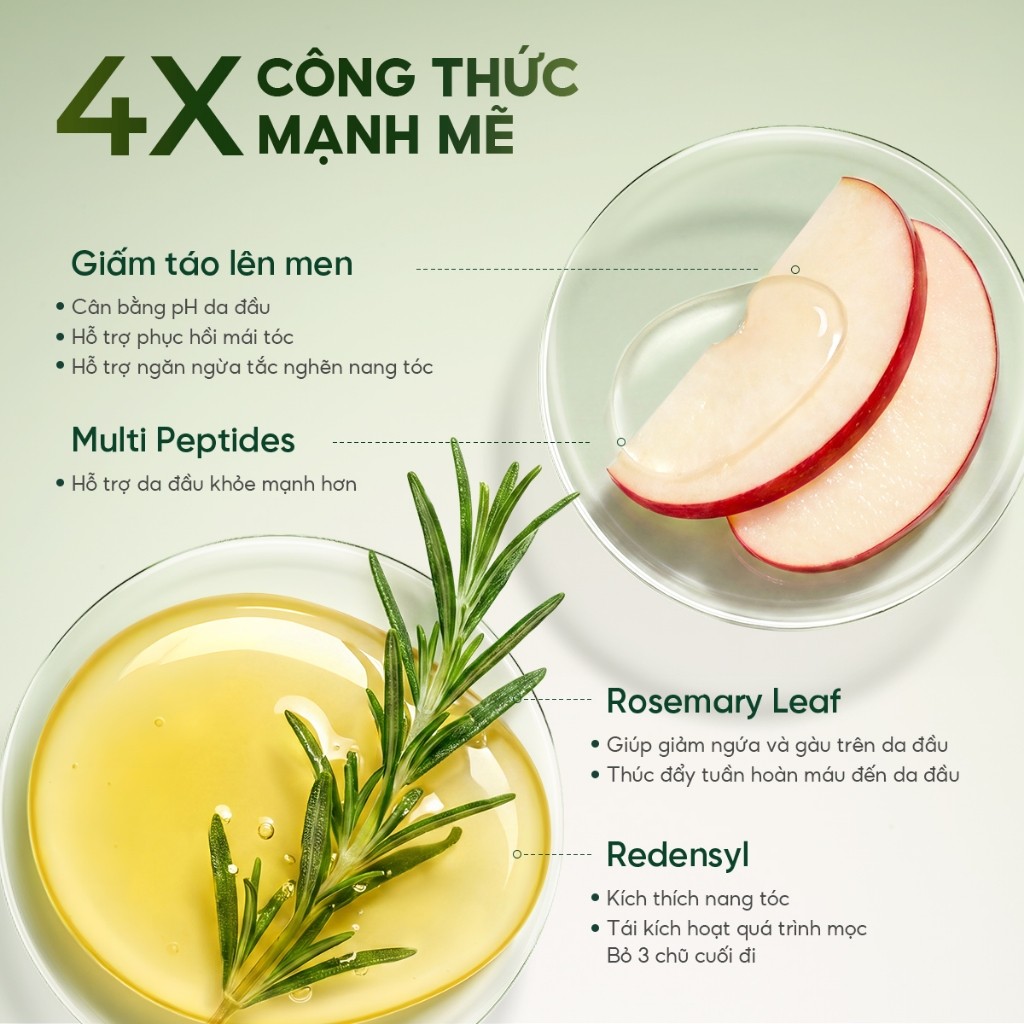 Xịt mọc tóc Lab on Hair 160ml xịt dưỡng tóc với giấm táo Kích thích mọc tóc Rụng Tóc