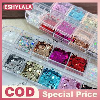 [Bea-t] 12 Lưới Mini Nail Art Sequins Bộ Lấp Lánh Hoa Nối Tròn Cho Tiệm Làm Móng Tay Và Thiết Kế DIY Sáng Tạo [[Mới]