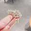PNPIA- Sáng Bóng Opal Ngọc Trai Lúa Mì Tai Thổ Cẩm Phù Hợp Với Áo Chống Ánh Sáng Xòe Phụ Kiện Ánh Sáng Sang Trọng Huy Hiệu Pin Bule Trang Sức Tinh Tế