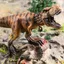 Đồ chơi khủng long trẻ em Săn bắn Tyrannosaurus Rex War Triceratops Tyrannosaurus Tyrannosaurus Thịt bò ăn thịt Rex Đồ trang trí mô hình động vật rắn Ông