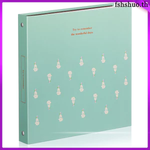 Sổ Lưu Niệm Báo Chí Và Dán Hoa Khô Ép Hoa Hồng Album Bấm Tiếp Liệu 23.40X22.90X3.00CM Xanh Nhạt