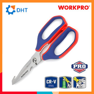 Kéo bếp đa năng 250mm (10 inch) Workpro - WP214006 thép Cr-V chống gỉ, tay cầm cao su chống trượt