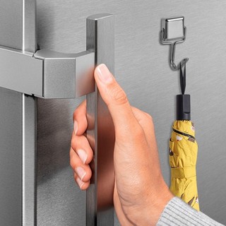 180° Móc xoay từ tính - Móc nam châm Neodymium mạnh mẽ cho tủ lạnh - Móc treo tường gia đình - Không cần đinh, tiết kiệm không gian