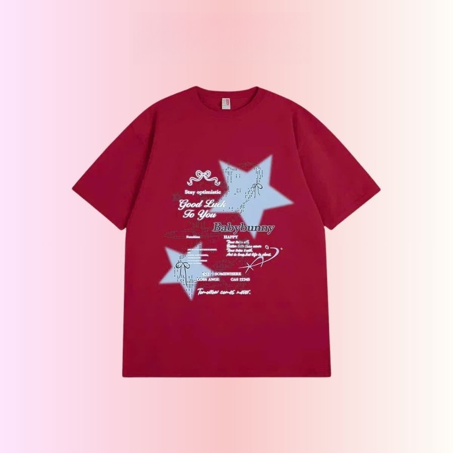 （Giao hàng 24h）Angela Áo Phông Nữ Form Rộng Tay Lỡ 100% Cotton 220gsm | T-Shirt Unisex Phong Cách Hàn Quốc AT112