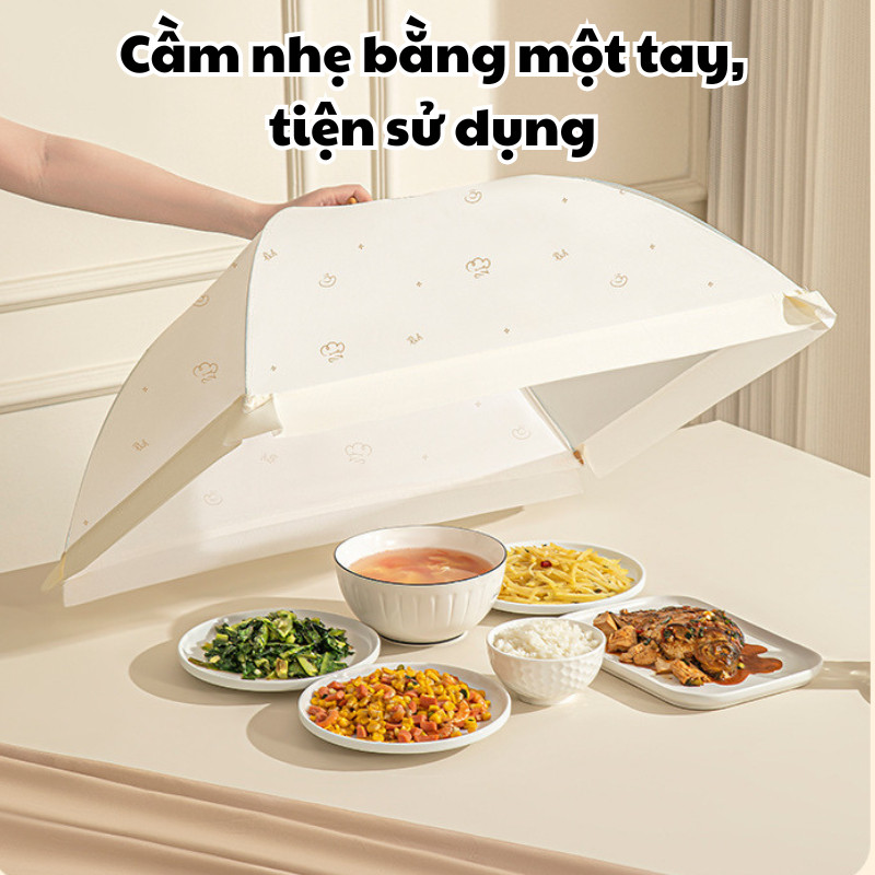 Lồng Bàn Che Thức Ăn Gấp Gọn, Màn Chụp Thức Ăn Chống Ruồi Muỗi Tiện Lợi