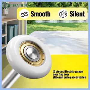 POP 6 Con lăn cửa nhà để xe có đơn vị 46mm Vòng tròn nhựa trắng Trục tráng 120mm