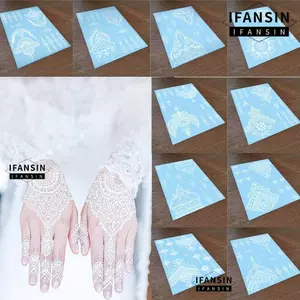 FANSIN Hình Xăm Tạm Thời Ren Tiệc Cưới Mùa Hè Cơ Thể Nghệ Thuật Chống Thấm Nước Đen Hình Xăm Miếng Dán