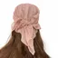 SAIA Bohemia Sequins Turban, Băng đô nhăn màu trơn, Chất liệu thoáng khí thoải mái Vải mềm 60cm * 60cm Bandana Turban Hóa trị bệnh nhân