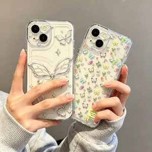 Ốp Lưng Hoa Bướm Nhiều Màu Sắc Cho Samsung Galaxy A56 A36 A57 A07 A26 A55 A35 A54 A53 A16 A15 A34 5G Vỏ Silicon Mềm Trong Suốt