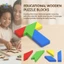Trò chơi trêu ghẹo trí não bằng gỗ T Puzzle dành cho trẻ em Người lớn Đồ chơi giáo dục