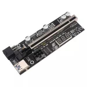 Btsg PCI cho Express Riser Card PCIe có màn hình nhiệt độ Bộ chuyển đổi USB 3 0 cho Min