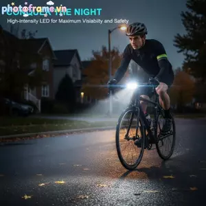 Khung Ảnh Đèn Xe Đạp Chống Nước Led Phía Trước Phía Sau Đèn LED USB Sạc Đèn Pha Đèn Hậu Bộ Đèn Pin Sáng An Toàn Đi Xe Đạp VN