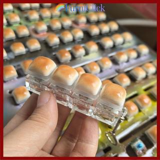 FURNICLICK Fidget Móc Khóa, Phím Bàn Phím DIY Nút Nút Bàn Phím Ngón Tay, Thư Giãn Hấp Bánh Mì Giảm Căng Thẳng Keycap Nút Keycap Móc Khóa Người Lớn