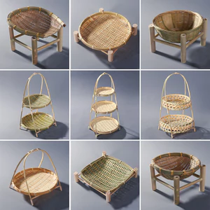 🔥có hàng sẵn🔥đựng đồ ăn decor trang trí bàn ăn mẹt chụp ảnh flatlay Tre Dệt Khay Trà Khay Trái Cây Giỏ Tre Hai Lớp Giỏ Trái Cây Làm Mới Trái Cây Sản Phẩm Tre Tre Giỏ Giỏ Giỏ Giỏ Tre Khay