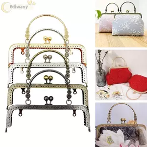 EDIWANY Ví Khung Kiss Clasp, Vintage Ví Kim Loại Khung Khóa, Túi Phần Cứng 20CM Túi Khóa Tay Cầm Túi Phụ Kiện