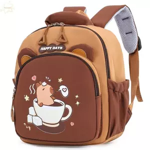 Túi đi học Capybara AWNGD, Ba lô Capybara Nylon nhẹ, Ba lô mẫu giáo hoạt hình dung tích lớn