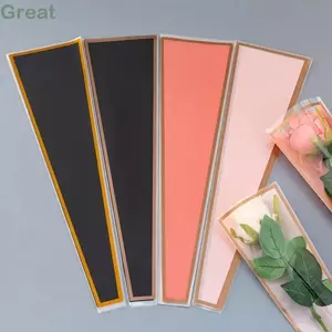GREAT 50 Chiếc Túi Đựng Hoa Hồng, Túi Đựng Hoa Bằng Nhựa Cellophane, Túi Bọc Hoa Đơn Hoa Hồng Chống Thấm Nước Bó Hoa Bao Bì Túi Cho Ngày Lễ Tình Nhân
