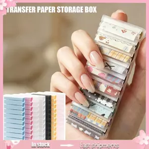 Hộp lưu trữ nhãn dán móng tay 10 ngăn YOI có mã hóa màu cho tổ chức Salon